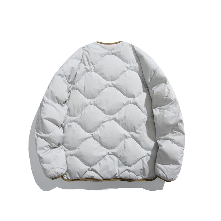 Unisex Boxy quilted liner jacket in oversized style with round neckline Mune Fashion