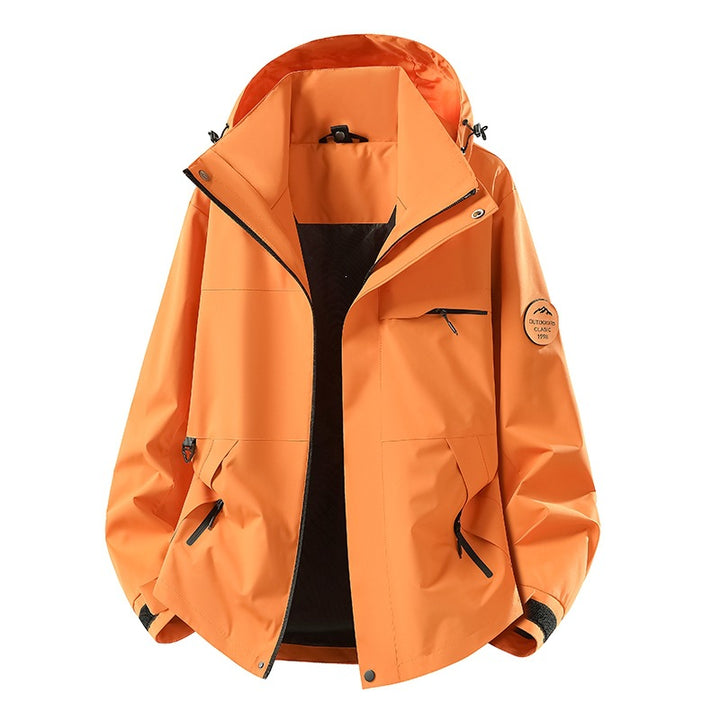 Men's waterproof three-layer hardshell jacket with adjustable hood, welded seams & multifunction pockets Mune Fashion