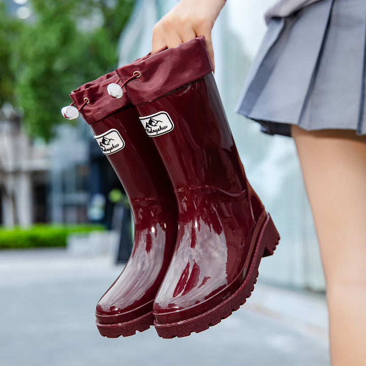 Women High Quality and Stylish Rubber Boots with Adjustable Lacing System Mune Fashion