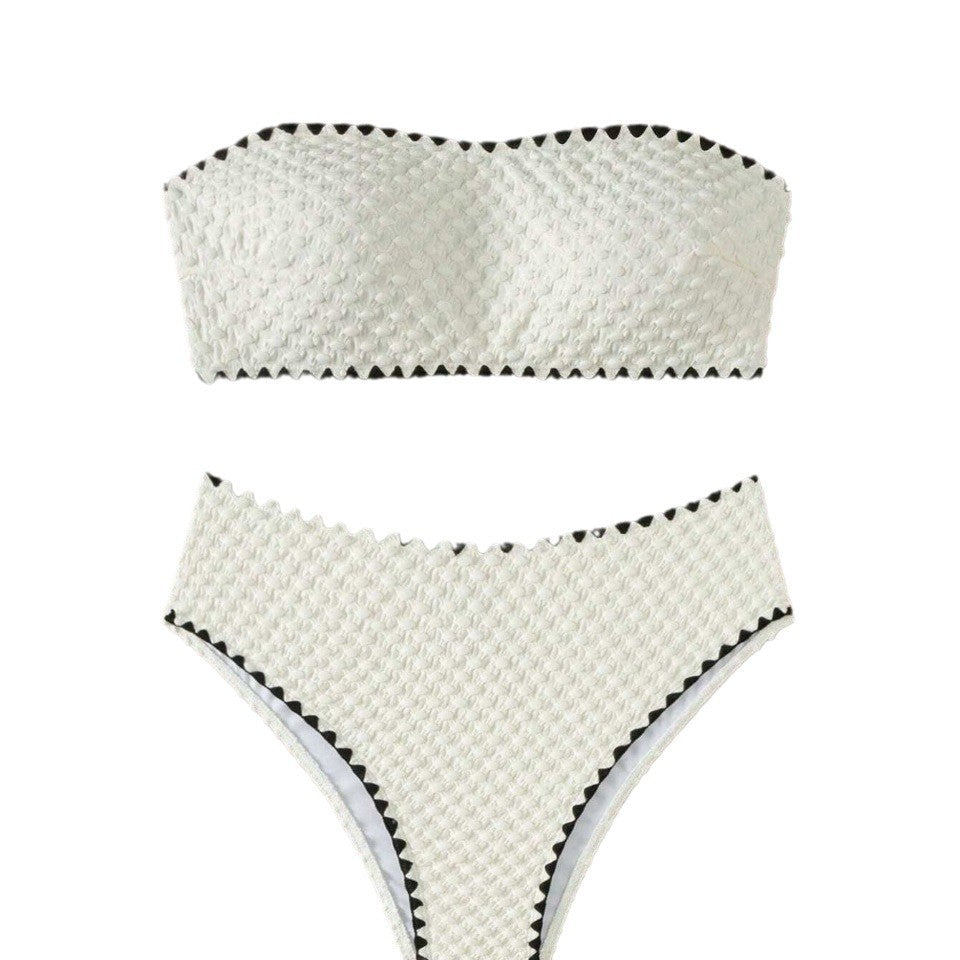 Women's bandeau bikini with structured surface Mune Fashion