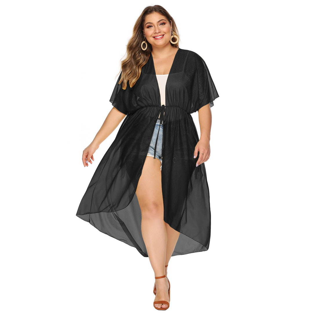 Women elegant transparent beach kimono Mune Fashion