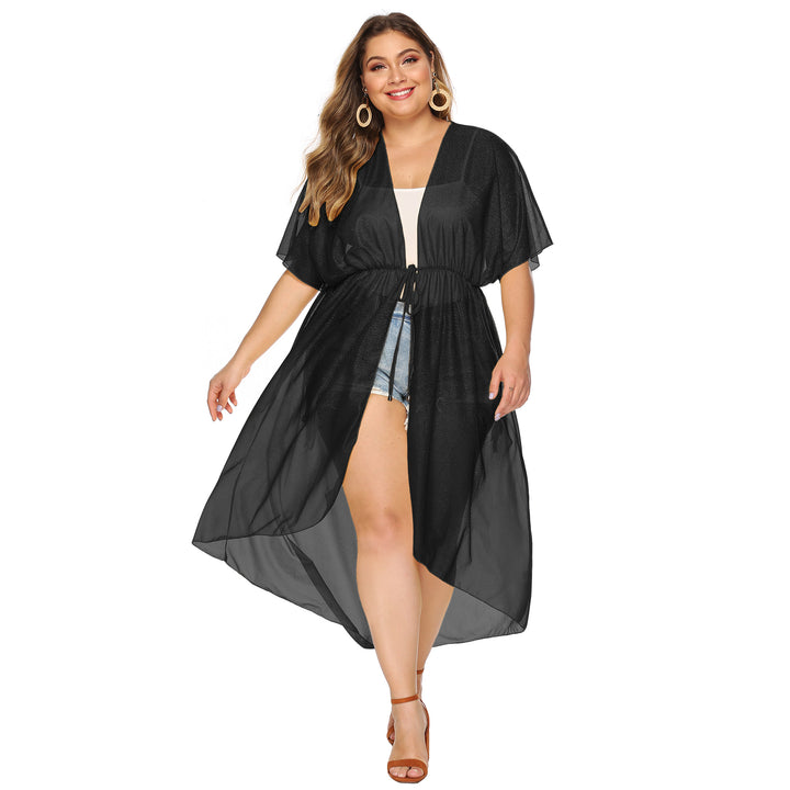 Women elegant transparent beach kimono Mune Fashion