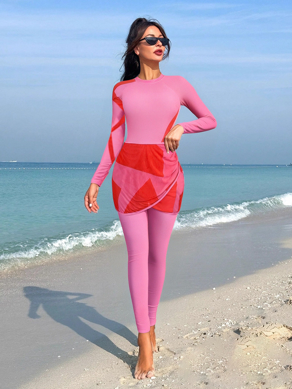 Women's Sporty Swimsuit with Flared Skirt Mune Fashion