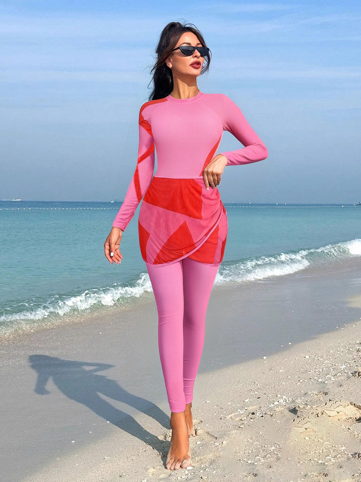 Women's Sporty Swimsuit with Flared Skirt Mune Fashion
