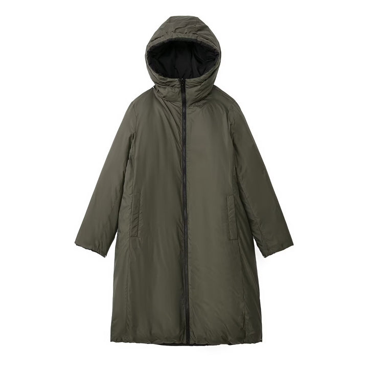 Women's quilted coat with hood and thermal filling Drune