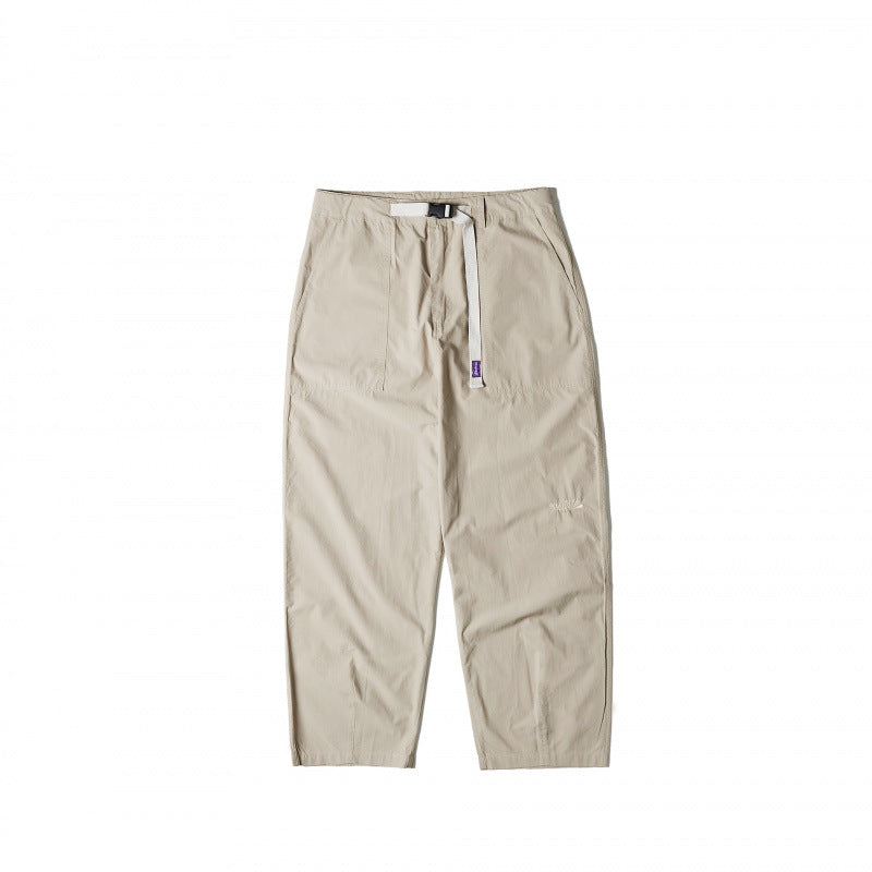 Unisex Light Technical Pants with Elastic Waistband, Integrated Adjustment Strap and Tapered Leg Opening Mune Fashion