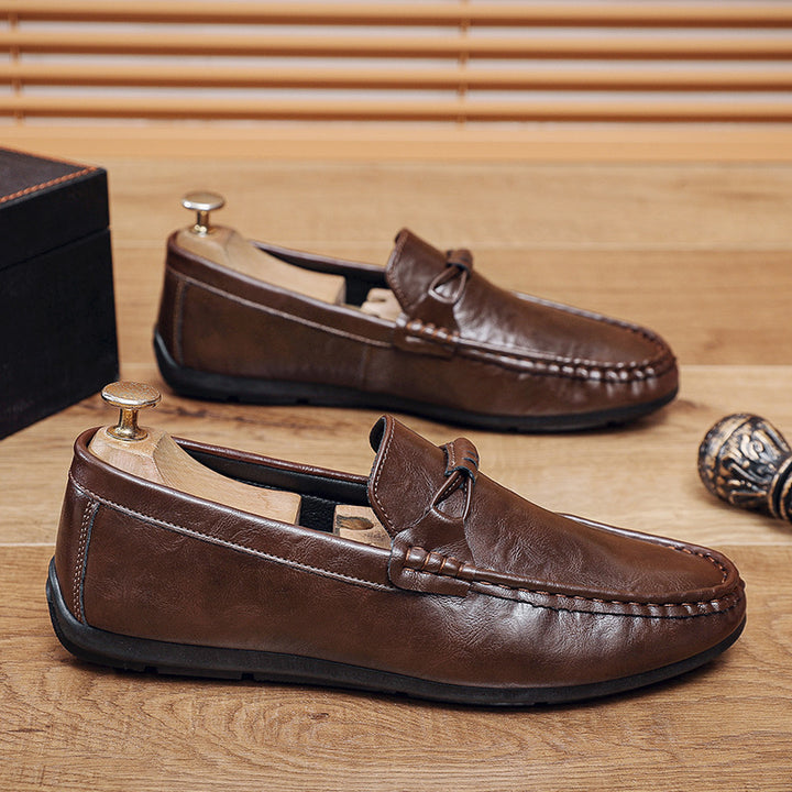 Men's Elegant Moccasins with Fine Details Mune Fashion