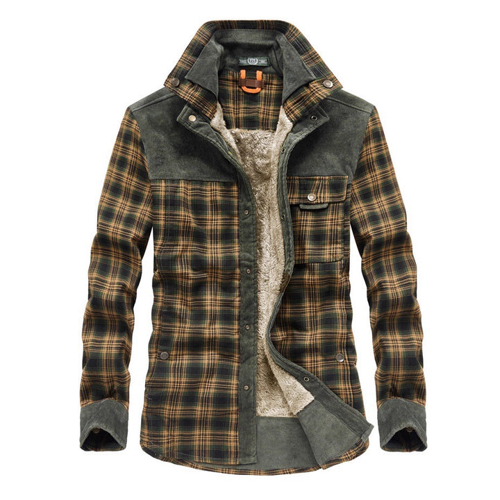 Men's Comfortable Flannel Jacket with Fleece Lining Mune Fashion