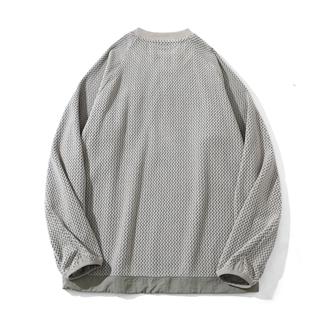 Unisex Textured Waffle Sweatshirt with Chest Zip Pocket Mune Fashion
