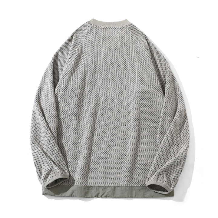 Unisex Textured Waffle Sweatshirt with Chest Zip Pocket Mune Fashion