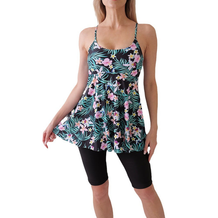 Damen Tankini mit floralem Schnitt und figurbetonenden Shorts Echo Archiv
