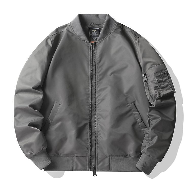 Men's  low-profile utility bomber jacket with two-way concealed zip and sleeve tool pocket Mune Fashion