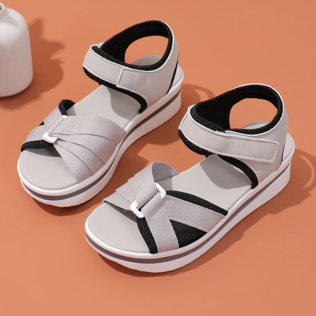 Damen Plateau-Sandalen mit verstellbarem Klettverschluss und atmungsaktivem Mesh Mune Fashion