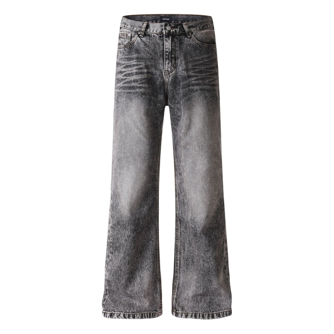Women's wide cropped jeans with high waist and used effect Mune Fashion