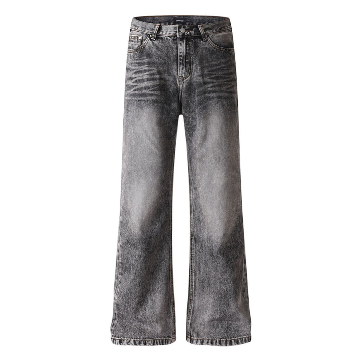 Women's wide cropped jeans with high waist and used effect Mune Fashion