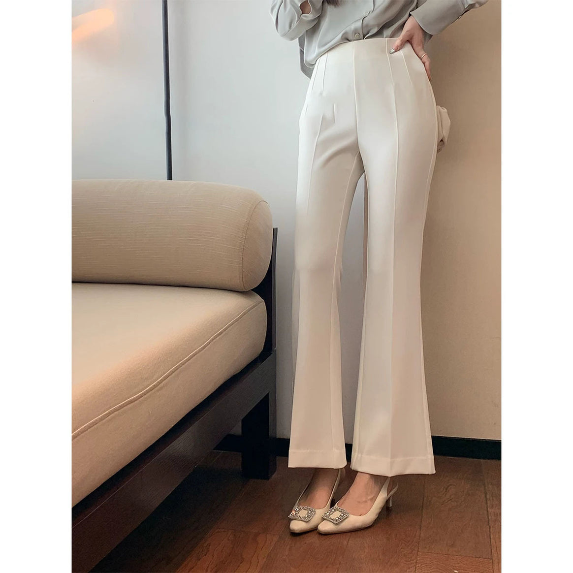 Ladies Elegant High Waisted Palazzo Pants Mune Fashion