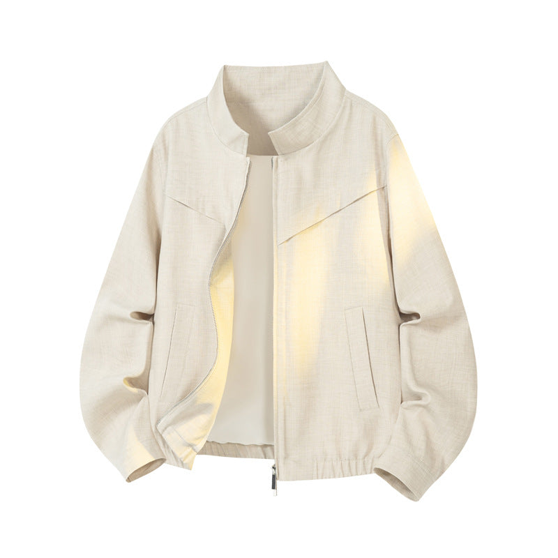 Men's Lightweight Transition Jacket with High Collar Mune Fashion