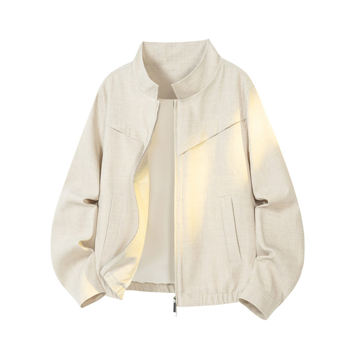 Men's Lightweight Transition Jacket with High Collar Mune Fashion
