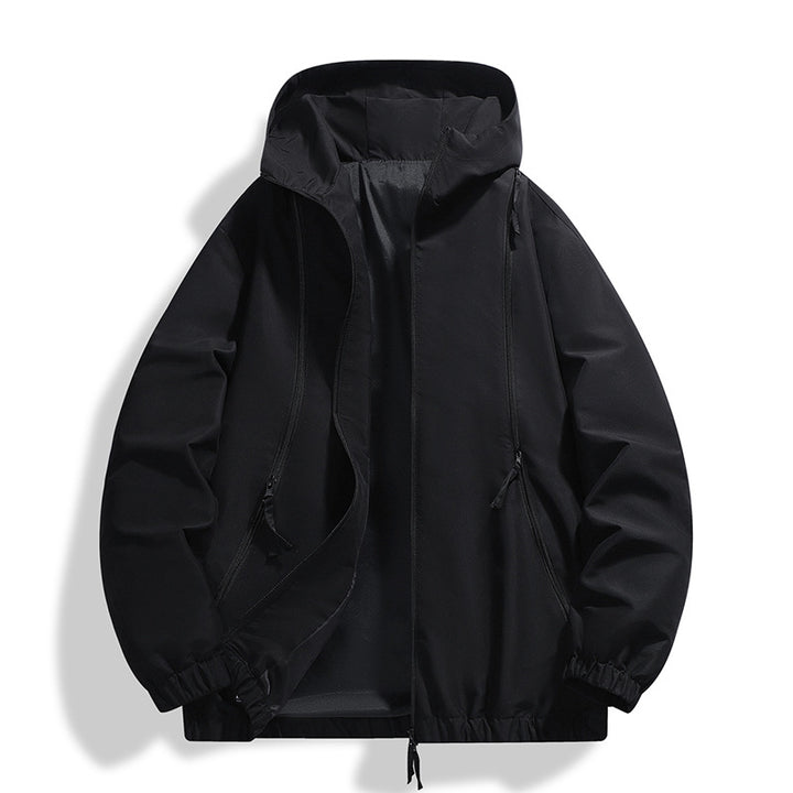 Men's Lightweight Hoodie Jacket with Elastic Cuffs Mune Fashion