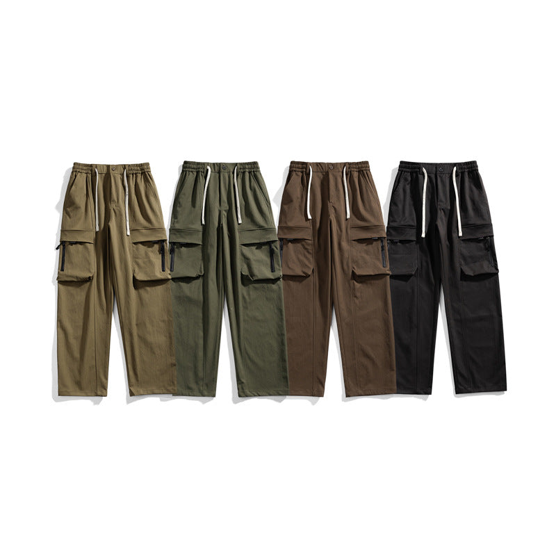 Herren Cargohose im Relaxed-Fit mit elastischem Tunnelzugbund und multifunktionalen Klapp- sowie Reißverschlusstaschen Mune Fashion