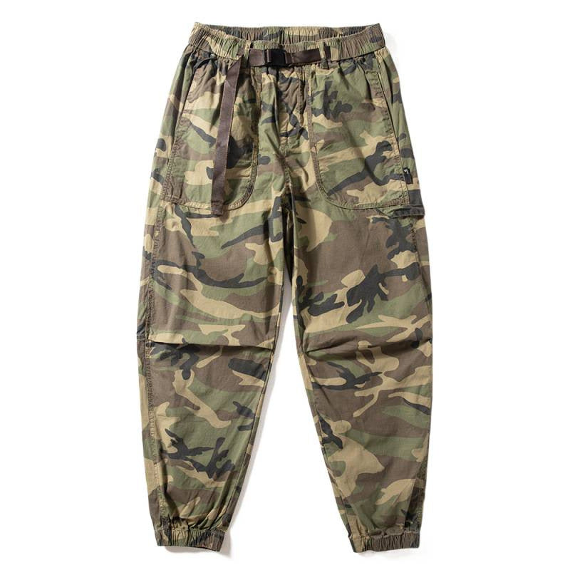 Men's Camouflage Cargo Pants with Elastic Waistband Mune Fashion
