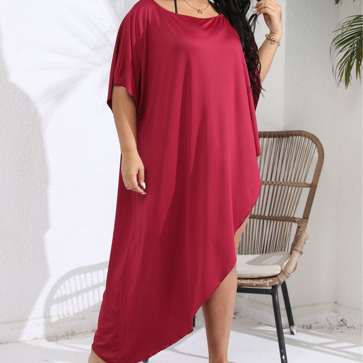 Women's airy beach cover-up with elegant asymmetrical cut Mune Fashion
