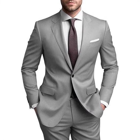 Men's tailored single-button suit set with slim silhouette and stretch comfort Mune Fashion