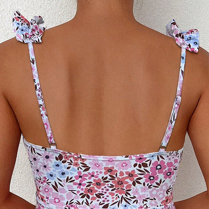 Women's Floral Swimsuit with Ruffle Details Mune Fashion