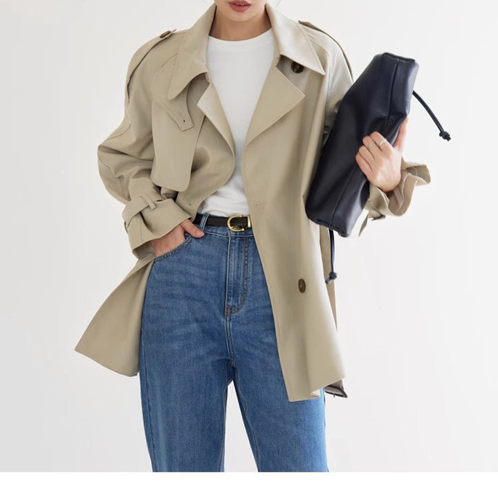 Women Stylish Trench Coat Mune Fashion