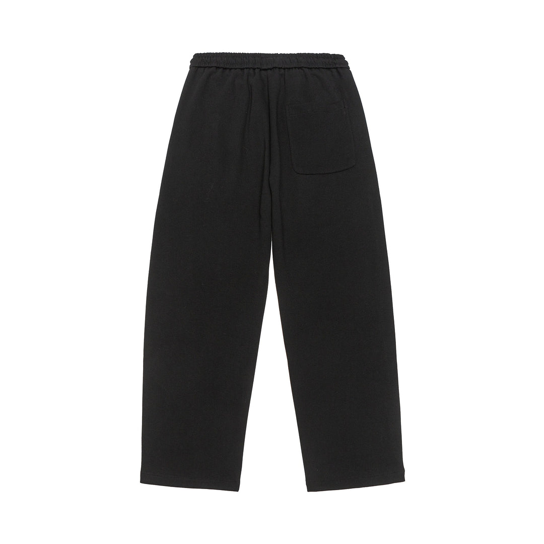 Women's Loose Cropped Sweatpants with Elastic Waistband and Applied Back Pocket Mune Fashion