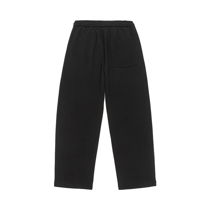 Women's Loose Cropped Sweatpants with Elastic Waistband and Applied Back Pocket Mune Fashion