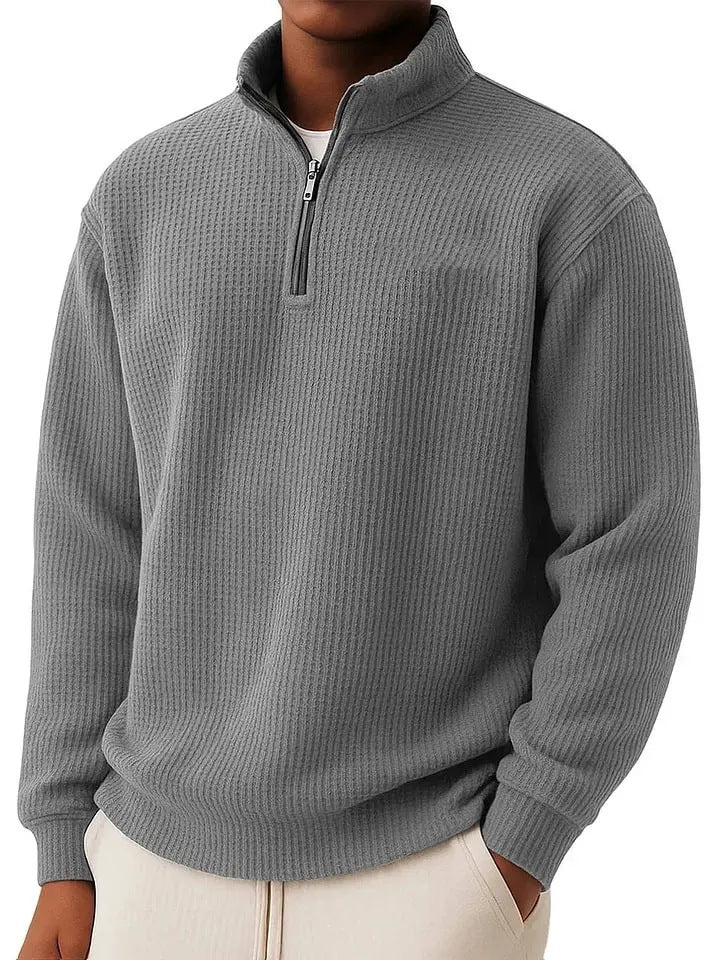 Men's High-Quality Pullover with Zipper Mune Fashion