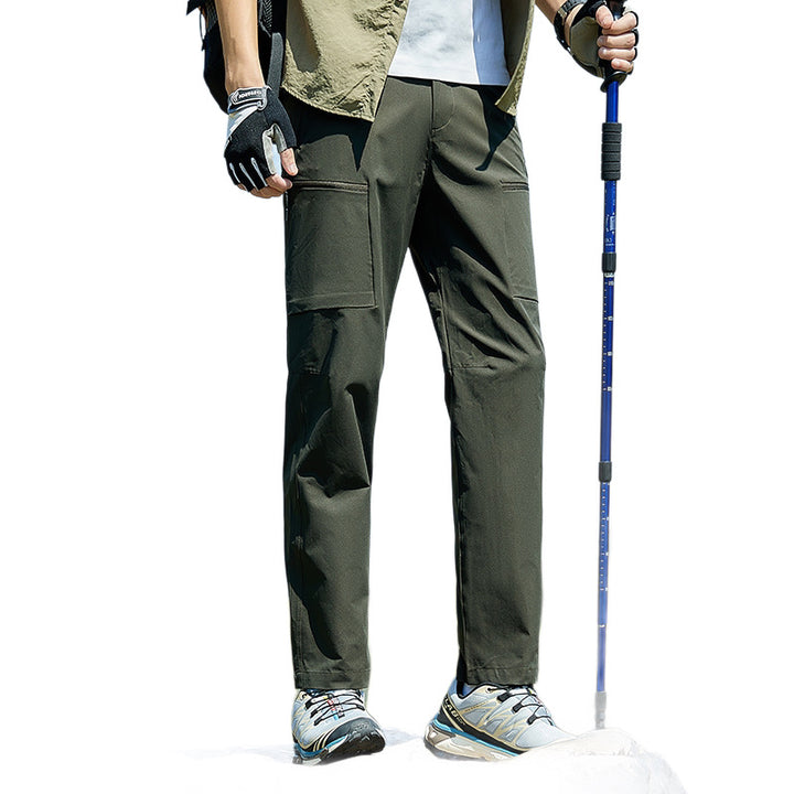 Men's Technical Trekking Pants with Stretch Water-Repellent Surface and Cargo Pockets Mune Fashion