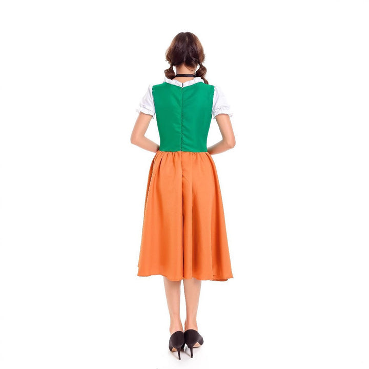 Ladies traditional Dirndl dress with apron and laced bodice Mune Fashion