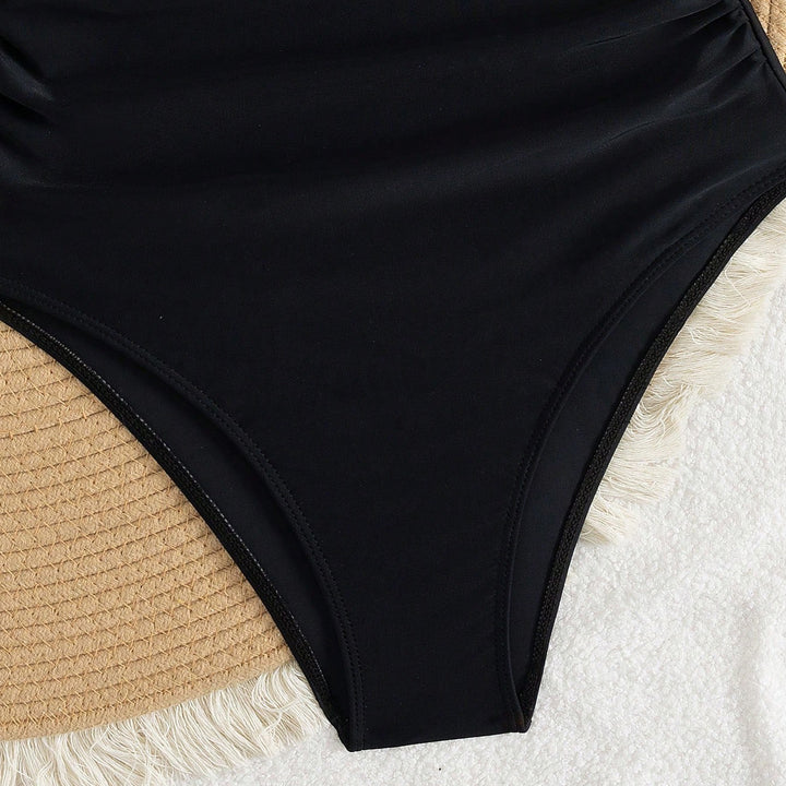 Women's One-Piece Swimsuit with Modern Wrap Design Mune Fashion