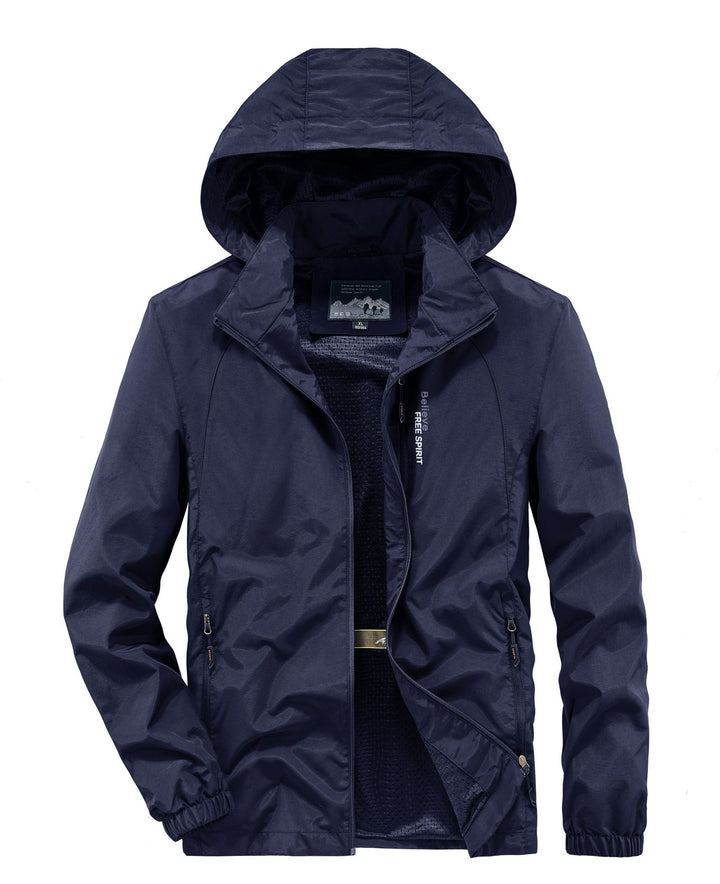 Men's Ultralight Breathable Hooded Jacket with Perforated Mesh Lining and Zipper Pockets Mune Fashion