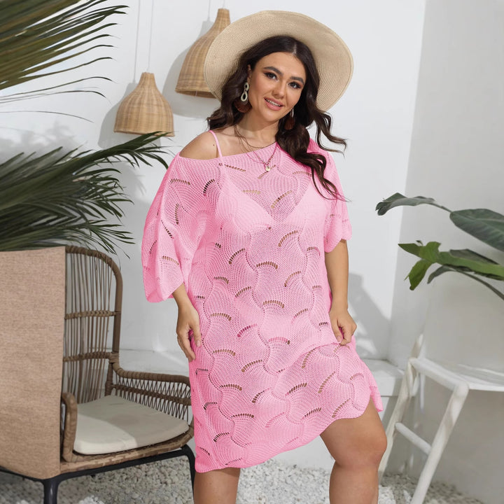 Women's airy-light crochet poncho Mune Fashion