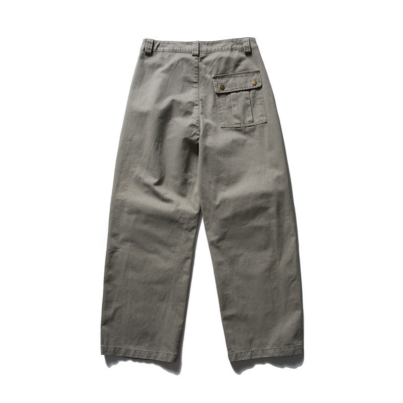 Men's Loose Utility Cargo Pants in Workwear Style with Knee Inserts and Patch Pockets Mune Fashion