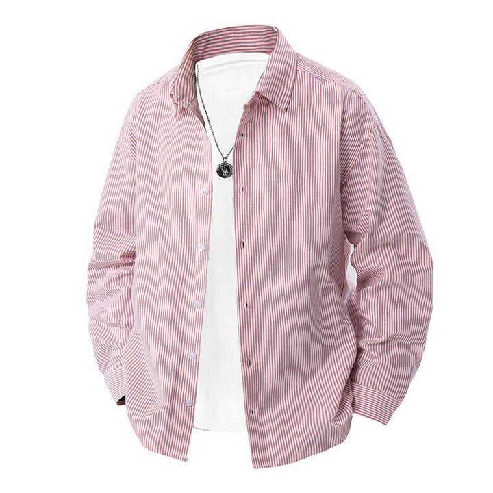 Men's striped overshirt with relaxed fit and Kent collar Mune Fashion