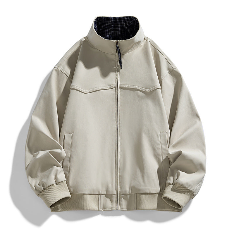 Men's Light Transitional Jacket with Stand-Up Collar Mune Fashion