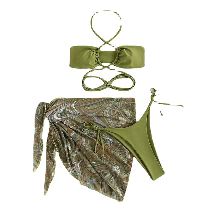 Women's bandeau bikini with innovative lace-up details Mune Fashion