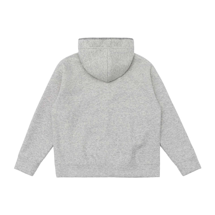 Unisex hoodie made of wool fleece with half button placket and kangaroo pocket Mune Fashion