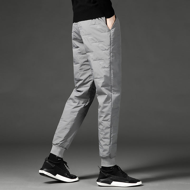 Men's sporty jogging pants with elastic waistband, drawstring, and ribbed cuffs Mune Fashion