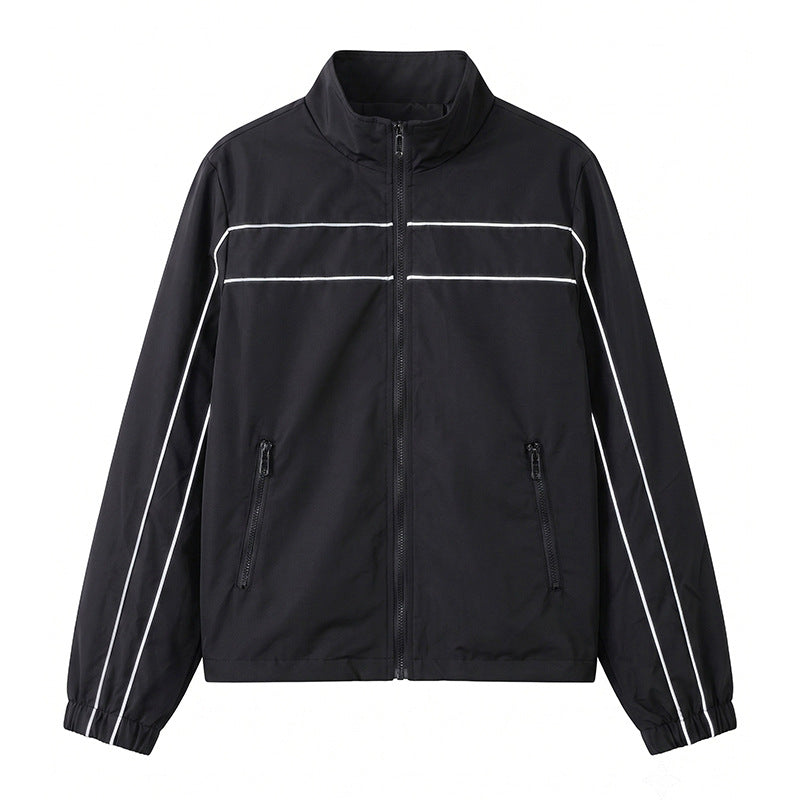 Men's sporty transitional jacket with reflective stripes Mune Fashion