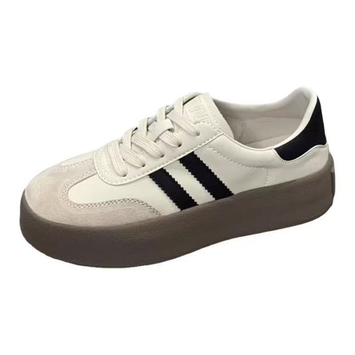 Women’s Platform Sneakers with Elegant Surface Structure and Non-Slip Sole Mune Fashion