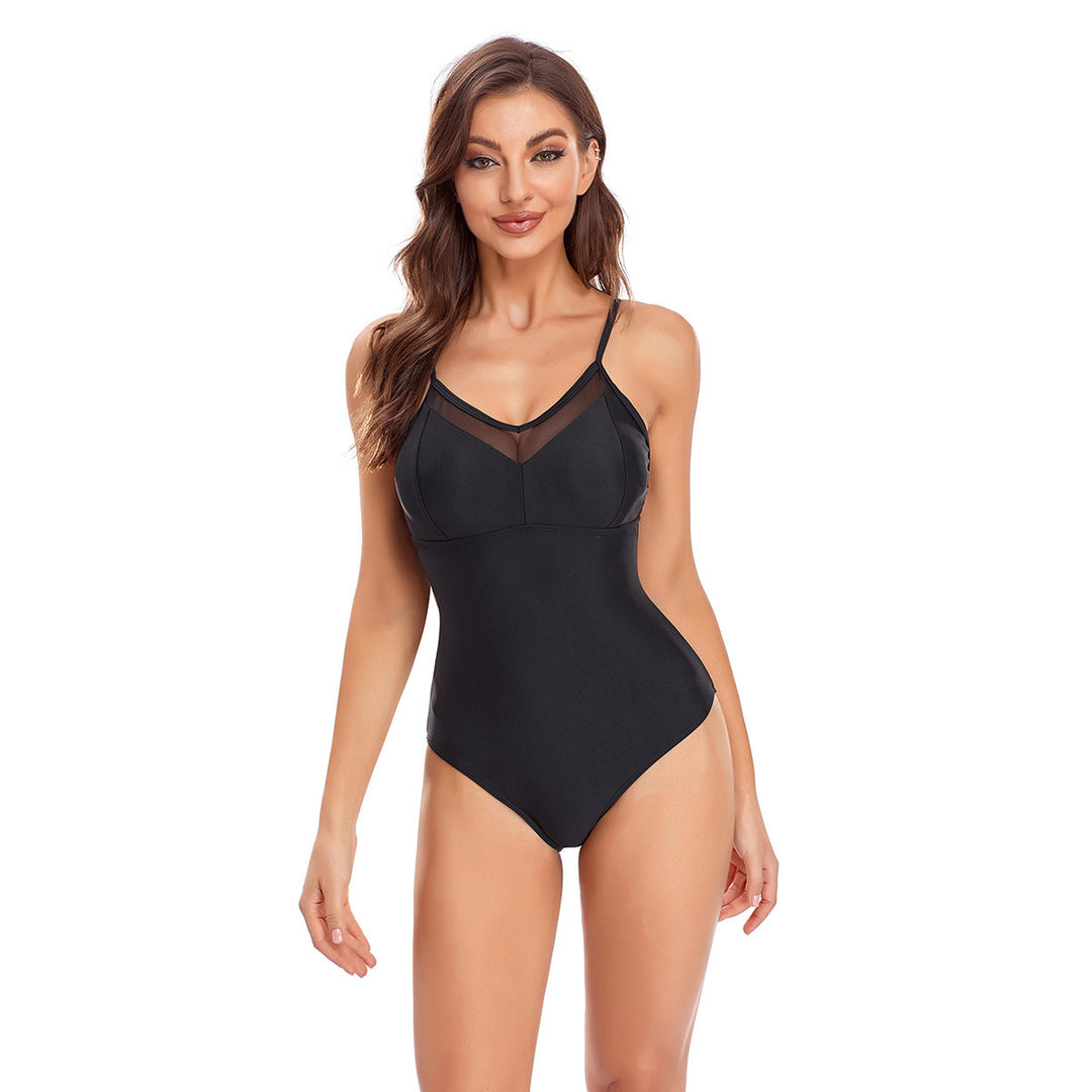 Women Elegant One-Piece Swimsuit with Transparent Inserts Mune Fashion