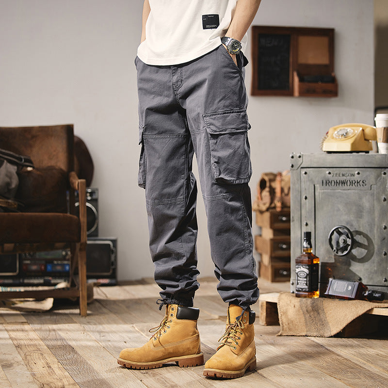 Herren Funktionale Cargo-Arbeitshose mit Kniepasse, Mehrfach‑Klappentaschen und Relaxed‑Straight‑Schnitt Mune Fashion
