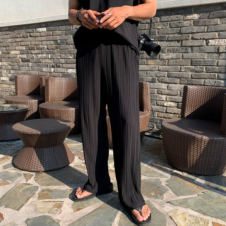 Men's Elegant Pleated Pants Mune Fashion