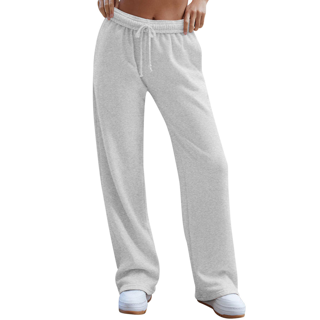 Women's wide comfort lounge pants with high waist, elastic waistband, and drawstring Mune Fashion