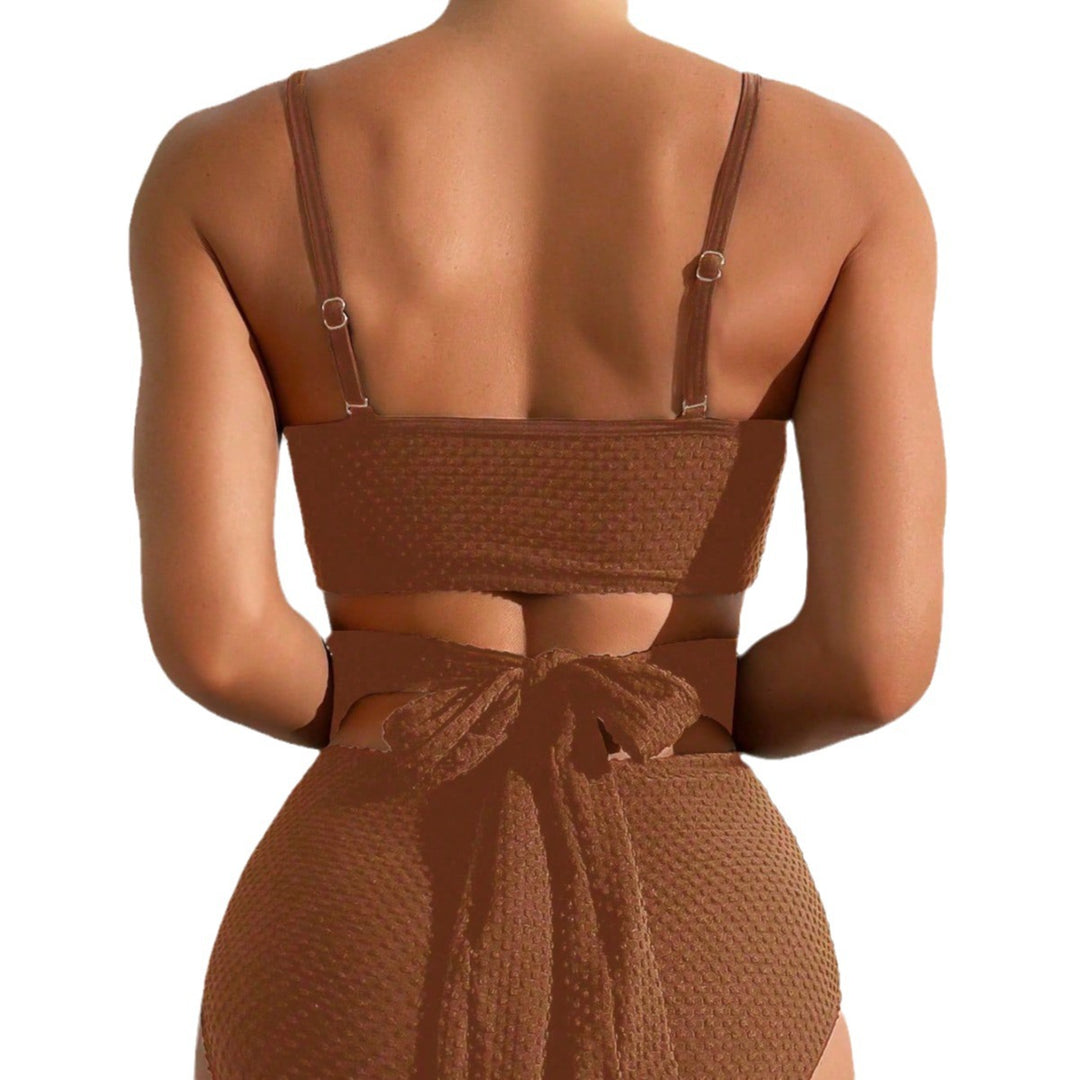 Women's High-Waisted Bikini with Sophisticated Wrap Look Mune Fashion